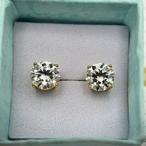 4CTW VVS Diamond Studs Moissanite Studs
